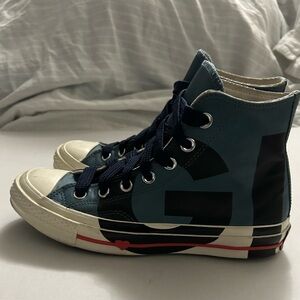 CONVERSE Chuck 70 Women's High Top Love Graphic Celestial Teal Shoes 563471C 6.5